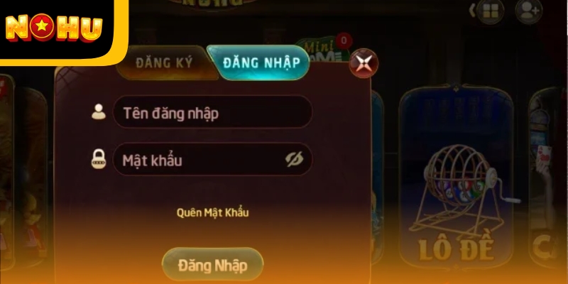 Các bước đăng nhập Nohu rất đơn giản, có thể hoàn tất trong 1 nốt nhạc